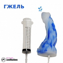 Фаллоимитатор с эякуляцией Гжель силикон, 30 см
